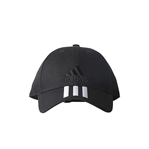 Image of Adidas Men Six-Panel Classic 3-Stripes Cap - Black/White/Black, One Size