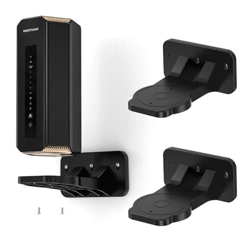Image of XLTTYWL Orbi WiFi 7 Wall Mount Kit, ABS Orbit 7 Mount Bracket Optimize Space Compatible with Orbi 360/370/870/970 & All Netgear Nighthawk Wi Fi 7 Routers(RBEWMB-10000S)(Black, 2 Pack)