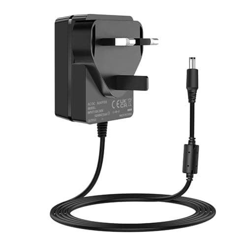 Image of 30W Charger for Echo Show 8, 10, 15, 21, Echo 3rd 4th Gen, Plus 2nd Gen Power Adapter Cable with UK Plug Wire.