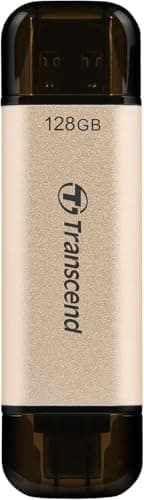 Image of Transcend JetFlash 930C 128GB Dual USB Memory Stick, Type-C & Type-A, Speed up to 420MB/s-Soft Gold TS128GJF930C