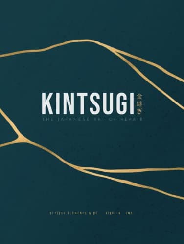 Image of Kintsugi - Decorative Book for Interior Design and Coffee Table Display | The Japanese Art of Repair: Hardcover with a Blue Ceramic and Gold Effect ... Minimal Internal Layout (Libros Decorativos)