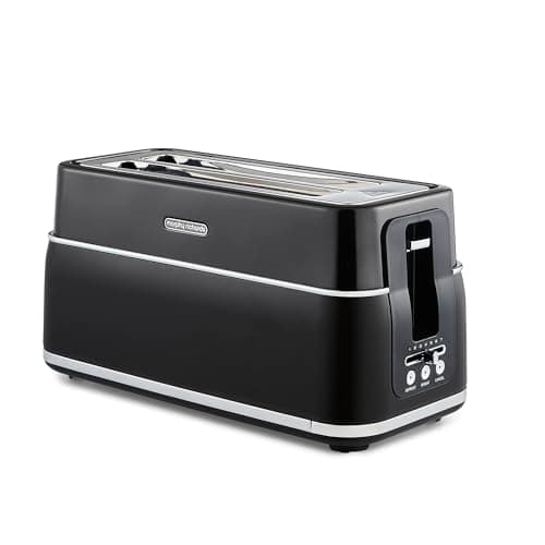 Image of Morphy Richards Signature Opulent 4 Slice Toaster, 2 Slots, Browning Controls, Variable Width Slots, Removable Crumb Tray, Non Slip, 1800W, Black, 245744
