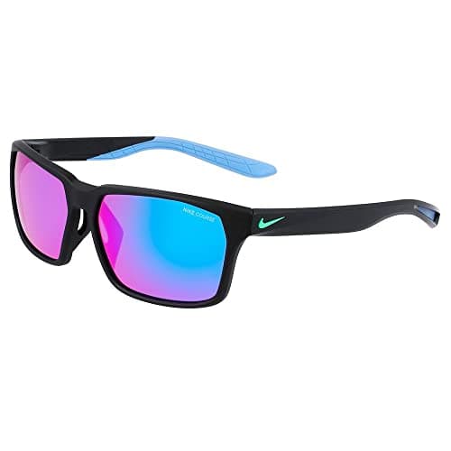 Image of Nike MAVERICK RGE M DC3295 45776 010 matte black turq mirr Sunglasses Unisex Acetate, Standard, 15