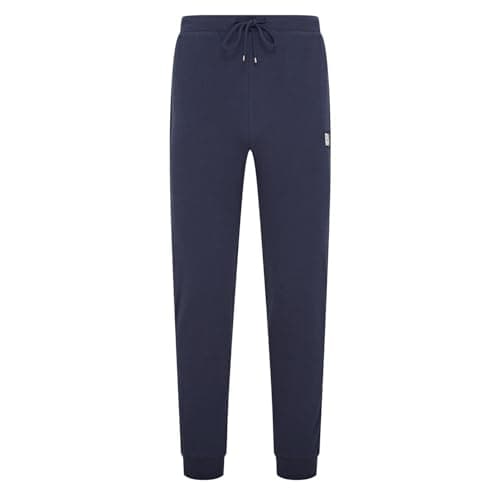 Image of DKNY Hawks Waffle Mens Lounge Pants | Cotton Rich | Tailored Joggers for Men with Branded Stripe, Drawstring Waist & Deep Pockets | Comfortable Jogging Bottoms Men |