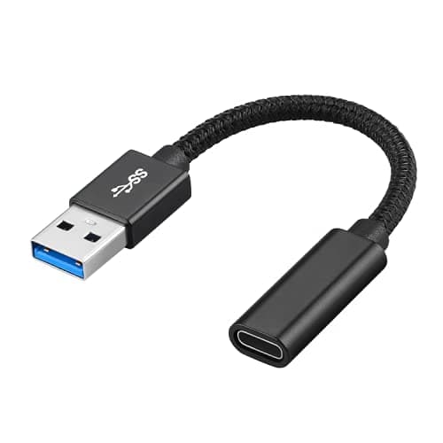 Image of innov8 USB C Female to USB 3.0 A Male Adapter Extension Cable | 5Gbps Gen1 3.1 Type C to USB A Data Charging Connector - 0.1m