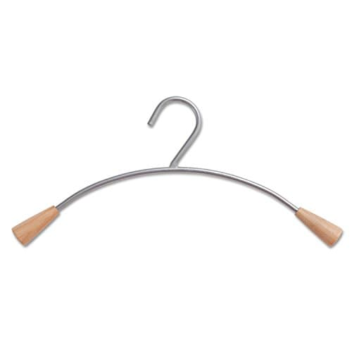Image of Alba Coat Hanger for Racks Wooden and Metallic Grey Finish Ref PMCIN6 [Pack of 6]