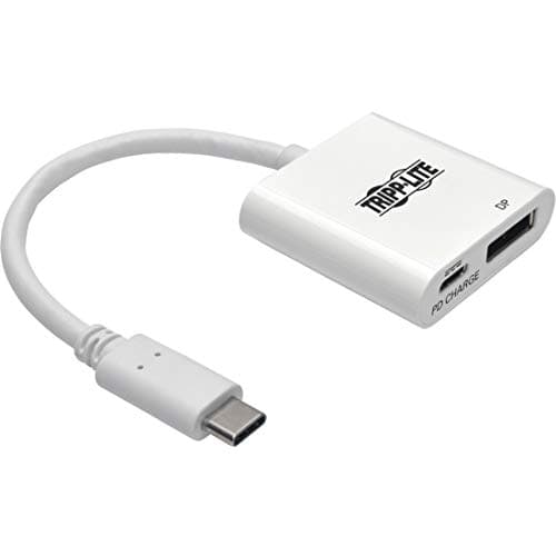Image of Tripp Lite USB-C to DisplayPort Adapter with PD Charging 4K 60 Hz White (U444-06N-DP-C)