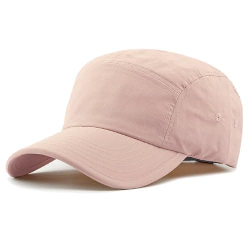 Image of 5 Panel Hats Quick Dry Baseball Cap Waterproof, Lightweight, Golf Sports Cap (UK, Alpha, One Size, Pink)