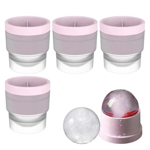 Image of Ice Ball Maker Mold - Reusable Silicone Sphere Tray For Whiskey And Cocktails | Round Drink Mold For Kitchen, Barbecue, Beach Picnic, Holiday Celebration, Party, Hiking, Halloween, Xmas