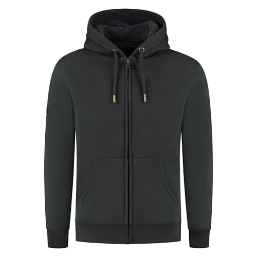 Image of Superdry Borg Lined Full Zip Sweatshirt XL Black