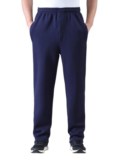 Image of Zoulee New Men's Classic Drawstring-Waist Jogger Pants Sweatpants with Zipper Fly, Thick Royal Blue, Medium