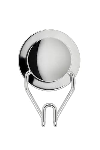 Image of Croydex Stick 'n' Lock Towel & Robe Hooks Self-Adhesive Fixing - Rust Free Chrome Finish Door Hooks for Bathroom - Sticky Pad Adheres to Most Flat Finished Surfaces - All Fittings Included