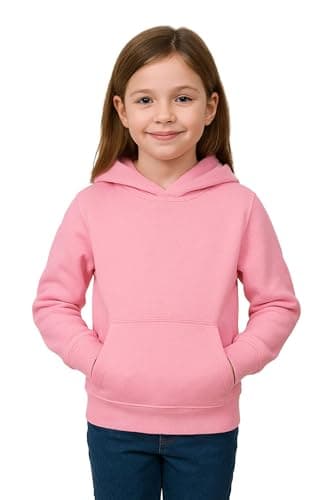 Image of A2Z 4 Kids Girls Boys Plain Sweatshirt Tie Dye Pullover - Plain Sweat Hoodie Baby Pink 2-3