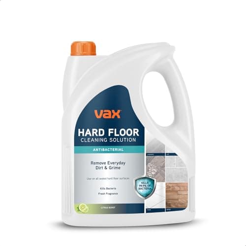 Image of Vax 4L Hard Floor Antibacterial Cleaning Solution, Citrus Burst Scent, Removes 99.9% of Bacteria, 1-9-142097, Silver