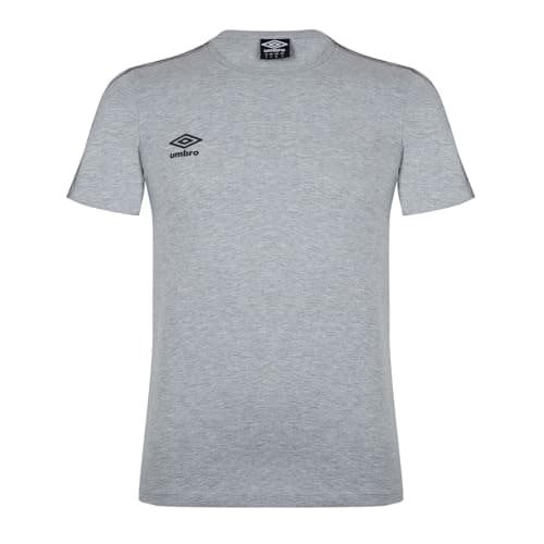 Image of Umbro Men's Pro Taped Crew Neck Short-Sleeved T-Shirt Grey Marl M