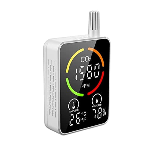 Image of Air Quality Monitor, Gas Detector Infrared Carbon Dioxide Detector To Detect Temperature And Humidity CO2 Concentration Air Quality(Bianco)