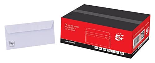 Image of 5 Star Envelopes Wallet Peel and Seal 100gsm White DL Ref [Pack of 500]