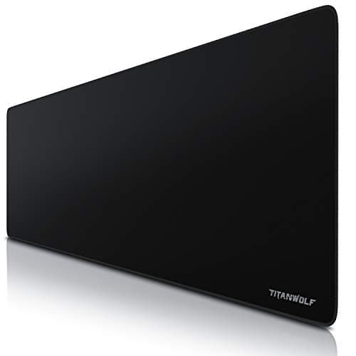 Image of TITANWOLF - Extra Large Gaming Mouse Mat 1200x400mm Oversize - XXL Mouse Pad - Desk Pad XXXL Extended – Mice Mat Pad For Precision and Speed - Non-Slip Rubber Base – For Mouse and Keyboard - Black