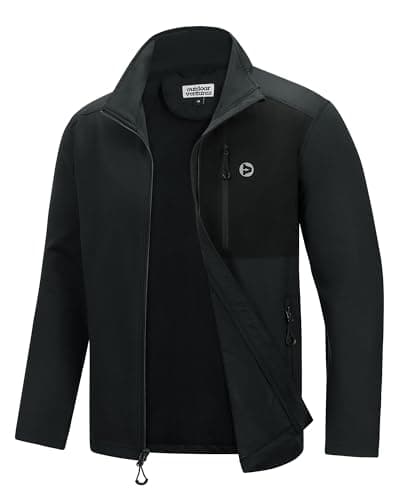 Image of Outdoor Ventures Men's Sport Cardigan Multifunctional Knitted Cardigan Sweater Full Zipper Fleece Jackets Lightweight Leisure Sweatshirts for Outdoor and Casual Black/black XL