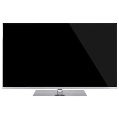 Image of Mitchell & Brown JB-50BL1811 50" 4K Ulta HD Smart TV, Borderless TV with Swivel Stand, WIFI Enabled, Freeview, HDMI x3, Works With Alexa & Google Assistant, Black/Silver