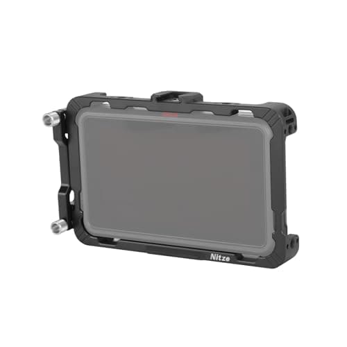 Image of Nitze Cage for Atomos Ninja/Ninja Ultra/Ninja V/Ninja V Plus/Zato Connect/Shinobi Monitor with HDMI Cable Clamp, Built-in NATO Rail and Cold Shoe - JT-A02A