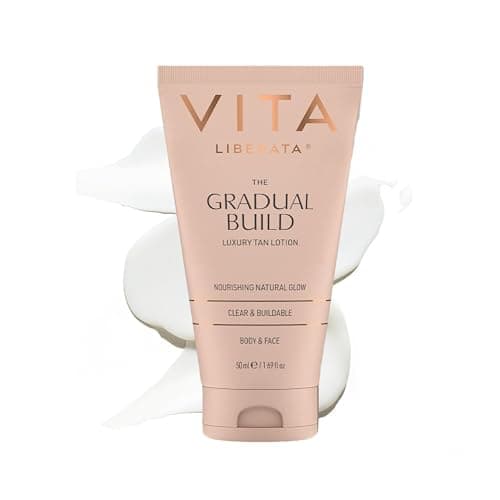 Image of VITA LIBERATA Fabulous Gradual Tanning Lotion 50ml, Super Hydrating Hyaluronic Acid, Designed for Face & Body, Buildable Formula, Streak Free, Travel Size