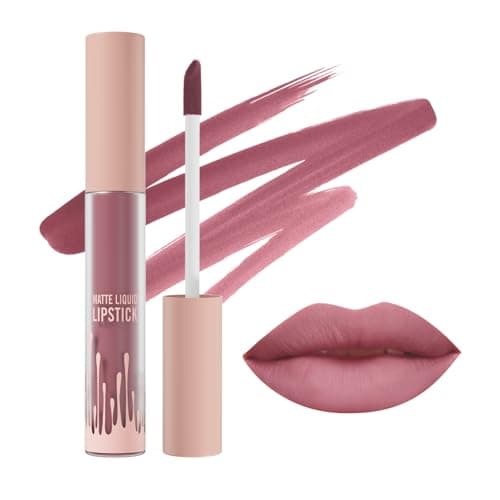 Image of Lipstick Long Lasting Matte, High Pigmented Liquid Lipsticks with Creamy Velvet Texture, Non Drying, Long Lasting, Cruelty-Free Matte Lipstick, 01 Mauve