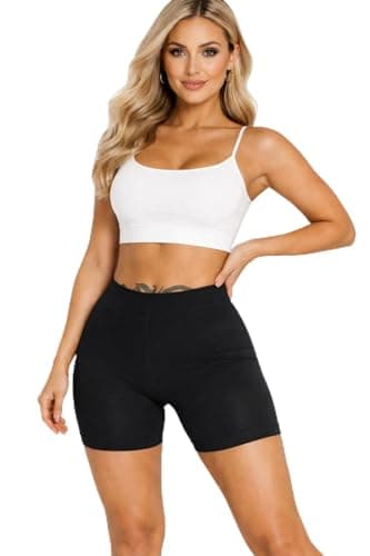 Image of L S U Women Shorts Stretchy Pull On Comfortable Hot Pants Gym Yoga Casual Shorts (Black M-L)