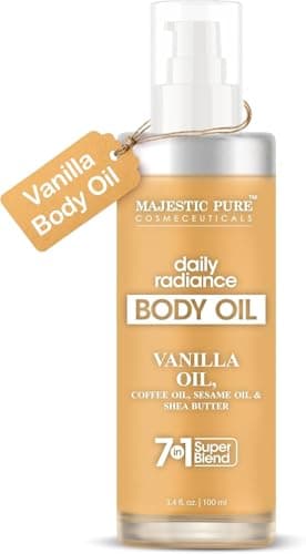 Image of Majestic Pure Daily Radiance Body Oil | 100% Pure & Natural | Repair Dry, Damaged Skin | Moisturizing Skin | Deep Moisturizing Formula | 100 ml