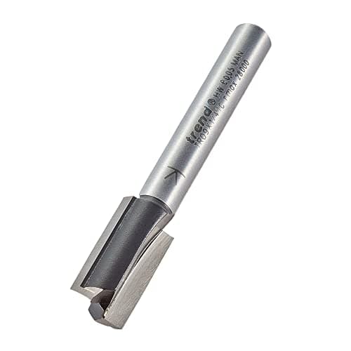 Image of Trend Trade Straight Two Flute Router Cutter, 1/4 Inch Shank, 10mm Cut Diameter, Tungsten Carbide Tipped, TR09X1/4TC