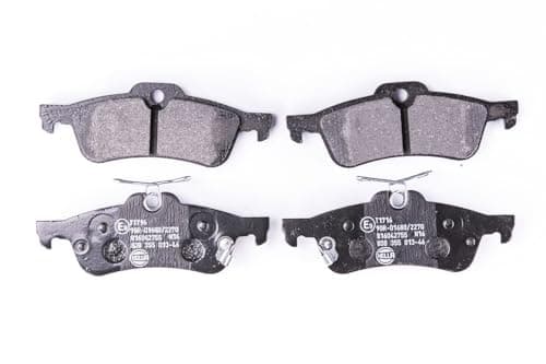 Image of HELLA 8DB 355 013-461 Brake pad set - with acoustic wear warning - T1716 - for e.g. DAIHATSU / TOYOTA