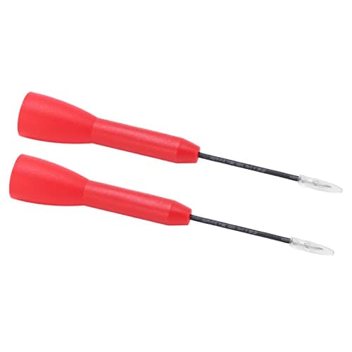 Image of Test Probe Set, 2 Pieces Red, with PA and Brass Construction, a 1mm Needle Piercing Tip and Insulation Protection, Rated CAT II 600V 10A, Compatible with Multimeters for Non (Red)