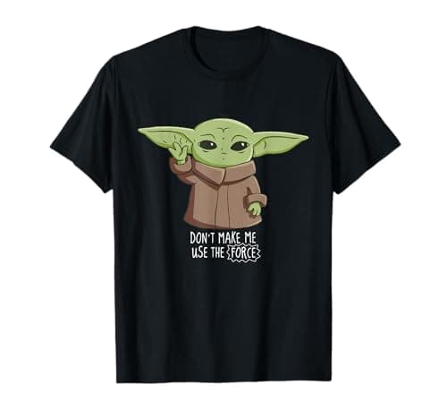 Image of Star Wars The Mandalorian Grogu Don't Make Me Use The Force T-Shirt
