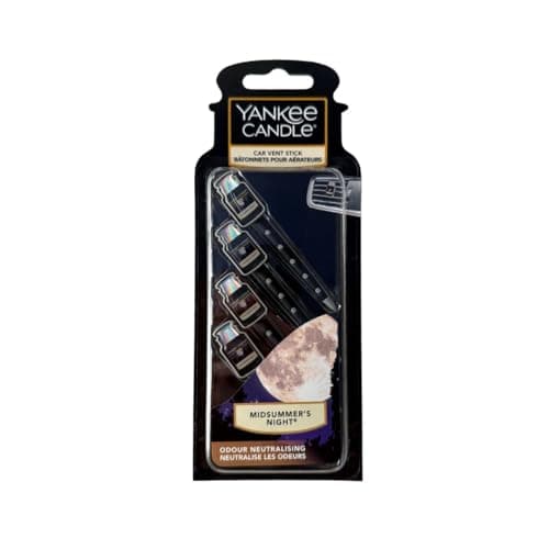 Image of Yankee Candle Vent Sticks Car Air Fresheners | Midsummer's Night | 4 Count | Attaches to Vehicle Air Vents