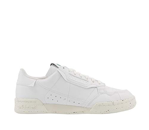 Image of adidas Originals Continental 80 Mens Trainers Sneakers (UK 5.5 US 6 EU 38 2/3, White Off White Green FV8468)