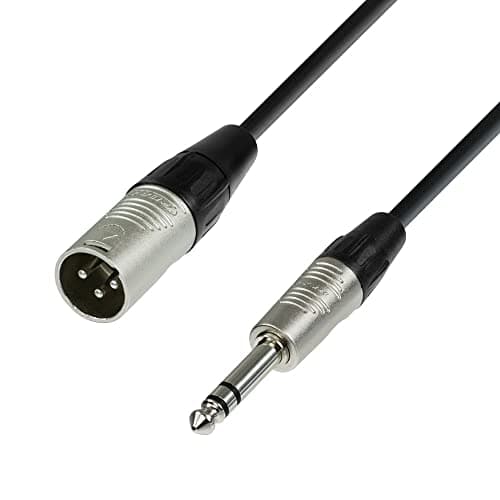 Image of Adam Hall 4 Star Series 3m Rean XLR Male to 6.3mm Jack Stereo Microphone Cable