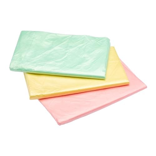 Image of Fit For The Job 3 Pack Coloured 12ft x 9ft (3.6m x 2.7m) Polythene Dust Sheet Drop Cloth, Dustproof & Waterproof Ideal for Covering & Protecting Floors & Furniture When Painting & Decorating