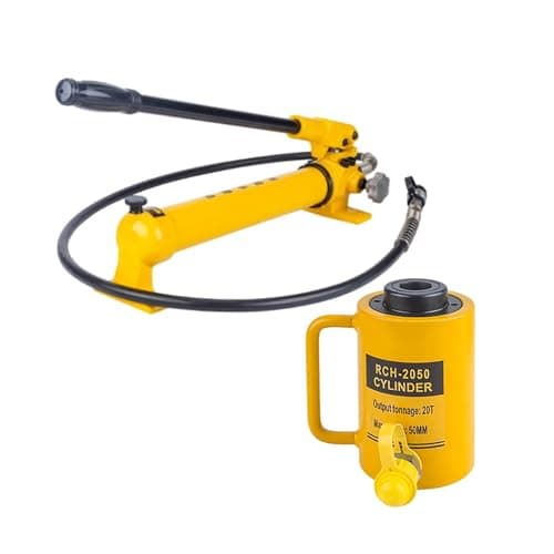 Image of YOPNDFR 20T Hydraulic Jack With CP-700 Hand Pump, Hollow Single-acting Hydraulic Cylinder, Able To Push And Pull(20T-2in Stroke+CP-700 Hand Pump)