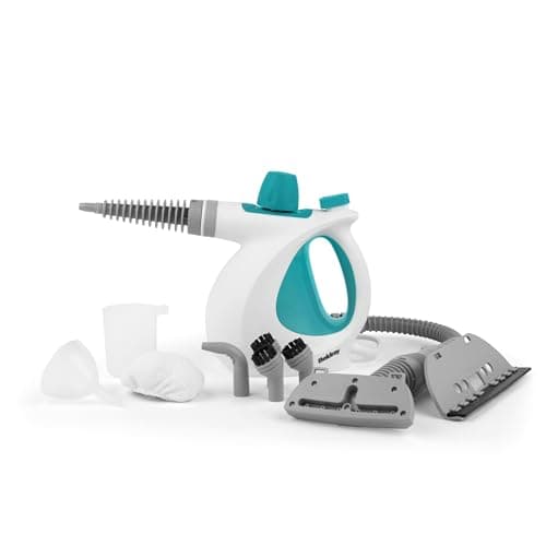 Image of Beldray 10 in 1 Handheld Steam Cleaner, Steamer Cleaning, Mirrors, Window, Portable Hand Steamer, Chemical Free, Nozzles and Brushes, Upholstery Head and Squeegee, 1000W