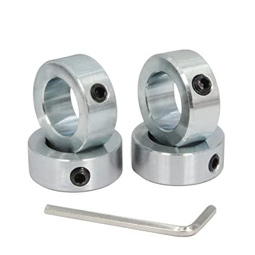 Image of Zeberoxyz 4pcs 1" Bore Shaft Collars Sets-Screw Style Zinc Plated Solid Steel Lock Collars with 1-5/8" Outer Diameter and 5/8" Width for Drive shafts, The Automotive Industry etc.(1", Zinc Plated)