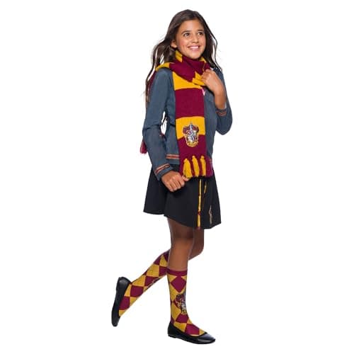 Image of Rubies Official Harry Potter Gryffindor Deluxe Scarf, Costume Accessory Adults/Childs One Size Age 6 Years Halloween