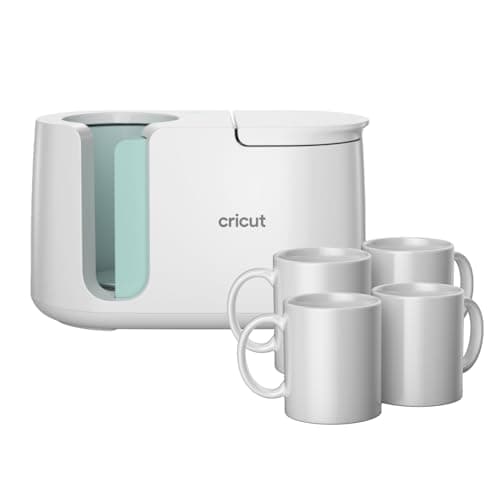 Image of Cricut Mug Press + 4 Blank Mugs (12oz Each)