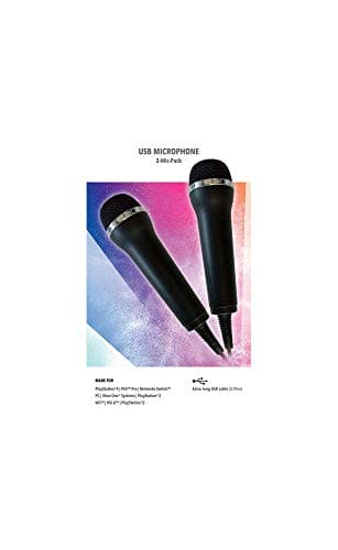 Image of Mikrofon für Karaoke Games (Lets Sing, Voice of Germany, SingStar etc.) für PlayStation (PS3, PS4, PS4 Pro), Nintendo (Switch, Wii U, Wii), XBOX One (OneX, OneS) + PC- 2er Set universal USB Mikrofon