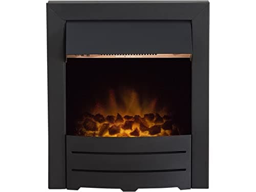 Image of Adam Colorado Electric Fire in Black with Realistic LED Flame Effect and Dual Heat Settings
