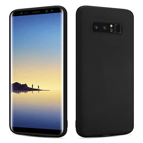 Image of SHAANS Case For Samsung Galaxy NOTE 8 TPU Silicone Rubber Phone Case Soft Matt Finish Black
