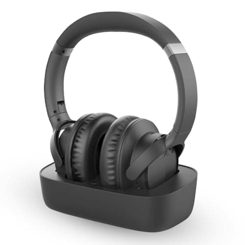 Image of Avantree Ensemble – Wireless TV Headphones for Seniors with Clear Voice, Charging Dock, 35h Playtime, Comfortable Fit, Works with Optical, AUX & Bluetooth TVs