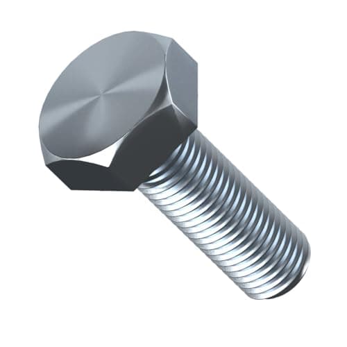Image of M8 (8mm x 70mm) Hexagon Head Screws Fully Threaded Hex Bolts High Tensile Steel Grade 8.8 Zinc DIN 933 (Pack of 20) M06-07ABC