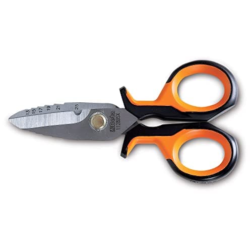 Image of BETA 1128BSX Electrician Scissors with Graduated Router Profiles Stainless Steel with Case