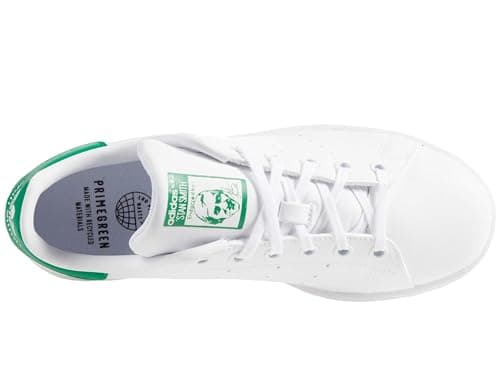 Image of adidas Originals Stan Smith (End Plastic Waste) Sneaker, White/White/Green, 3.5 US Unisex Big Kid