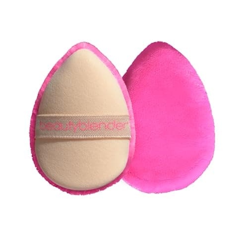 Image of Beautyblender - Dual-sided Powder Pocket Puff Makeup Applicator with Strap - for Powder Foundation and Loose Powder - in Pink